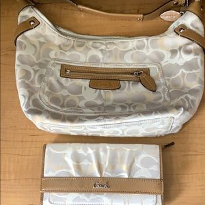 Coach purse with matching wallet